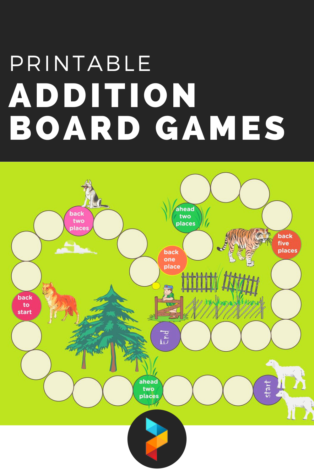 Printable Addition Board Games