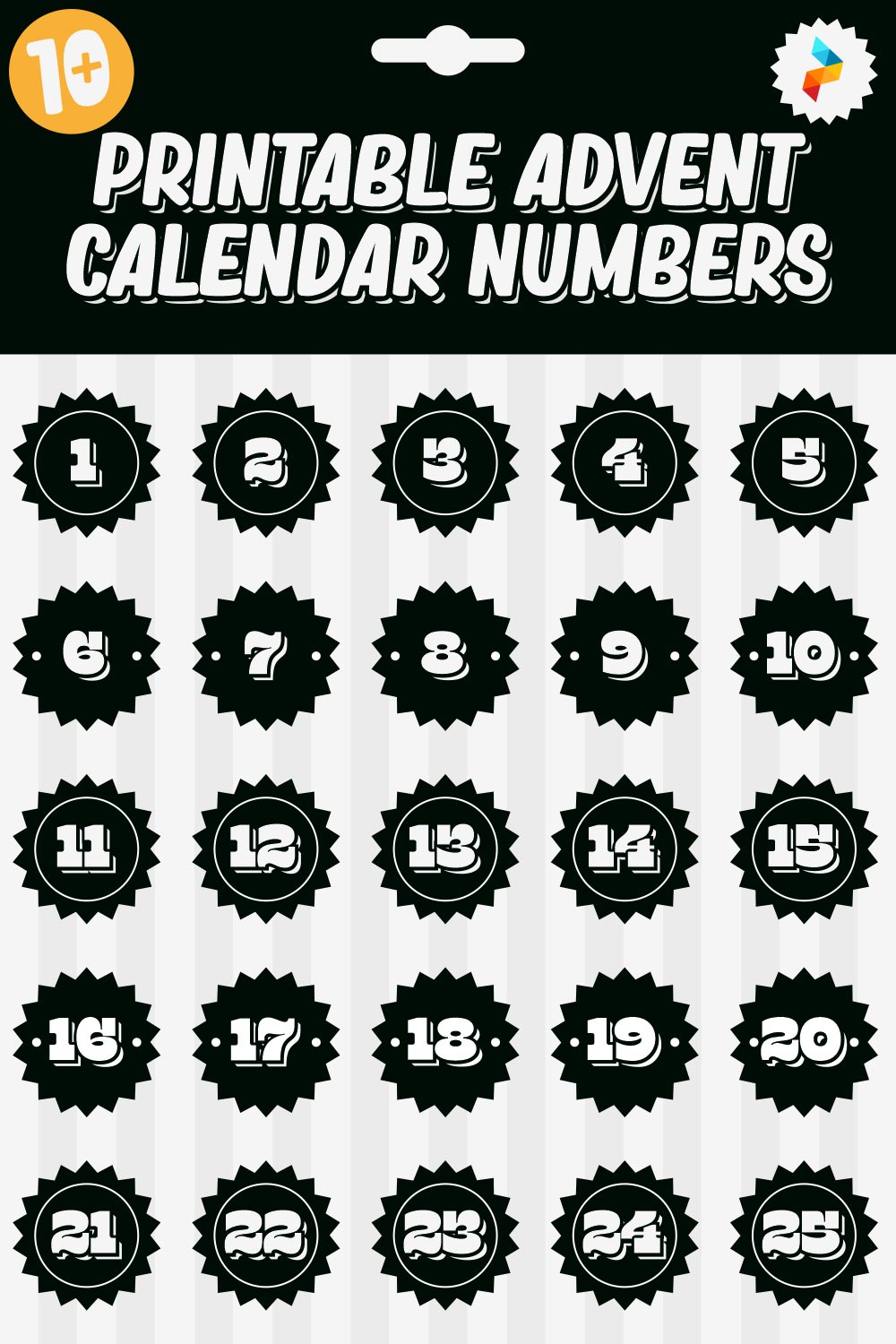 Printable Advent Calendar Numbers