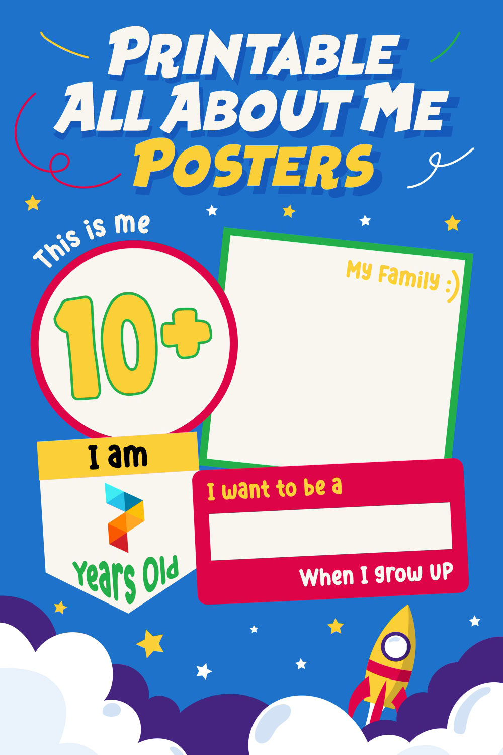 Printable All About Me Posters