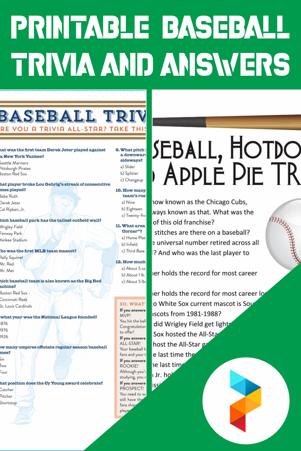 Printable Baseball Trivia And Answers