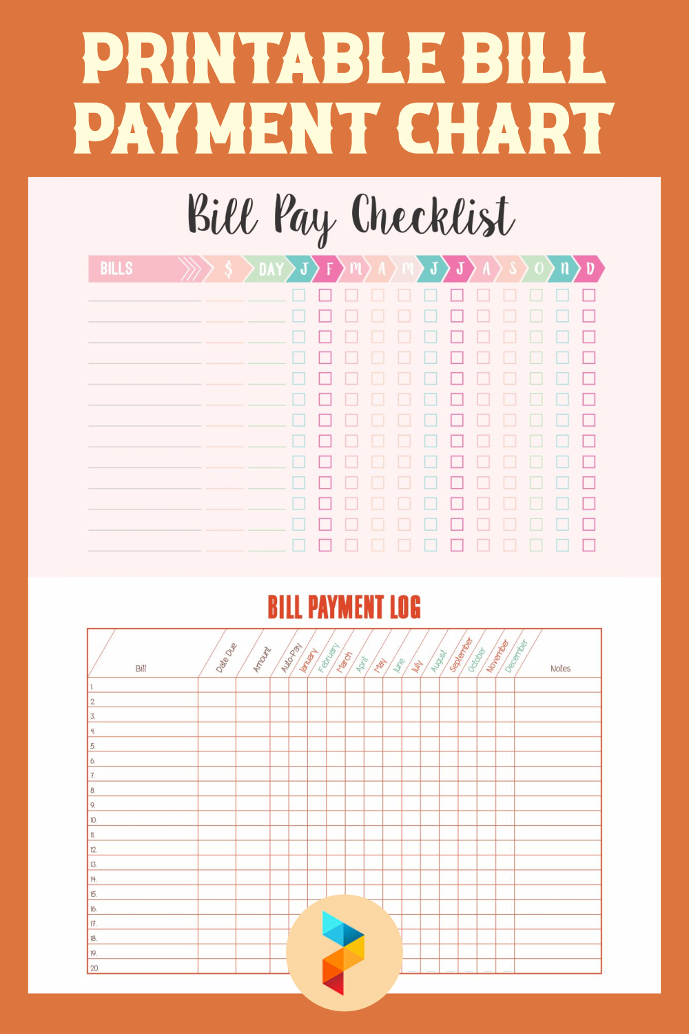 Printable Bill Payment Chart