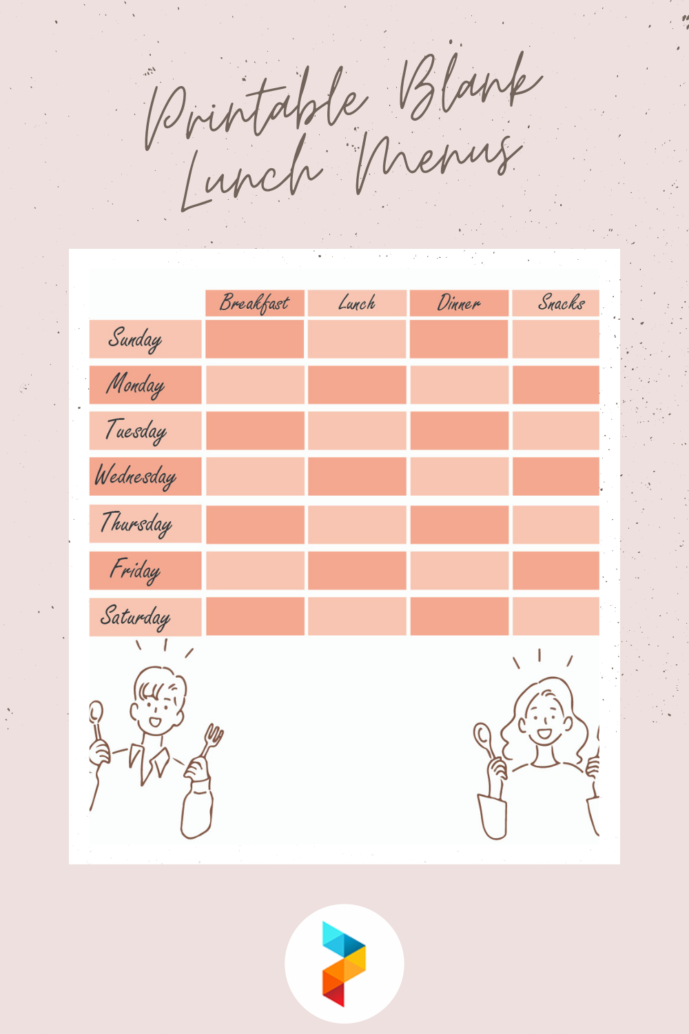 10 Best Printable Blank Lunch Menus PDF for Free at Printablee