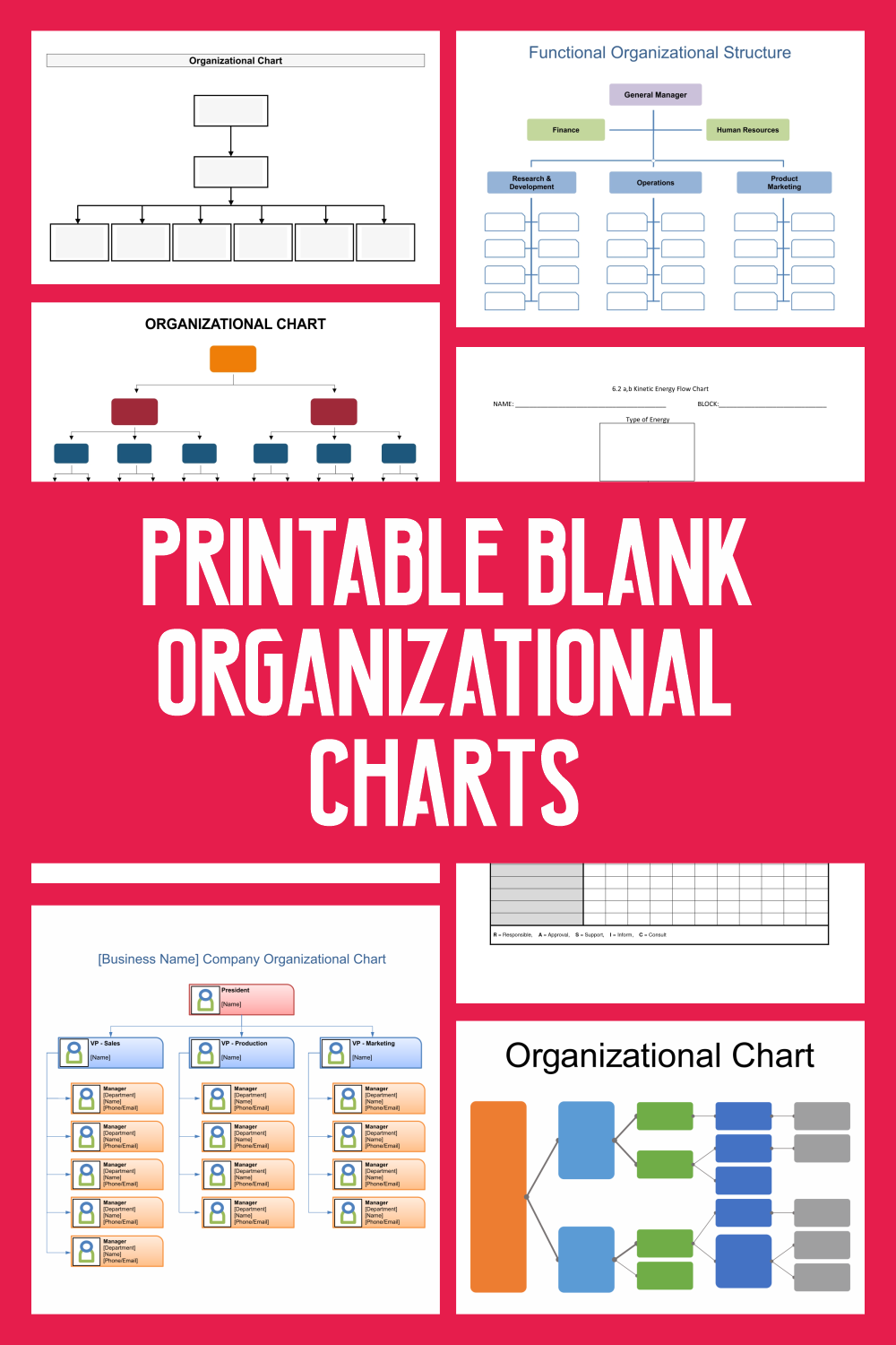 Printable Blank Organizational Charts