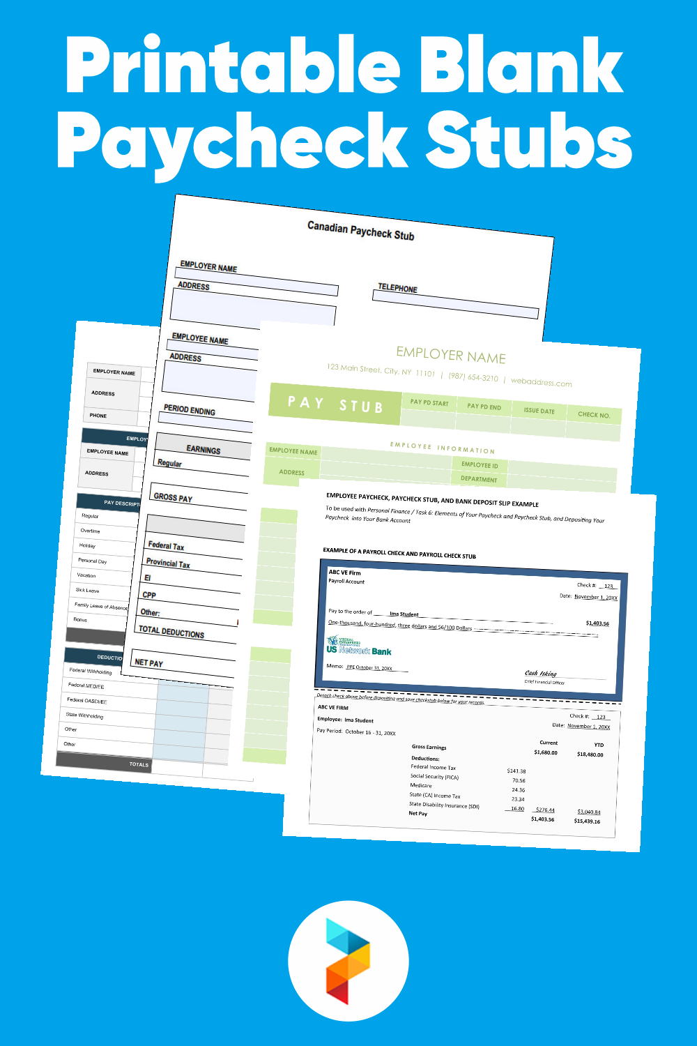 Blank Paycheck Stubs 10 Free PDF Printables Printablee