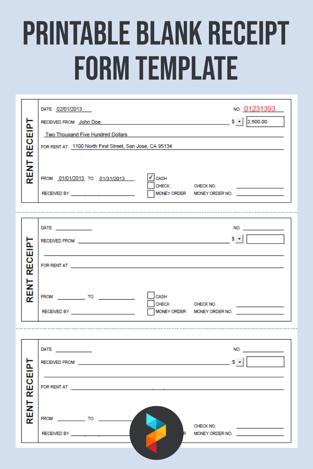 10 Best Printable Blank Receipt Form Template PDF for Free at Printablee