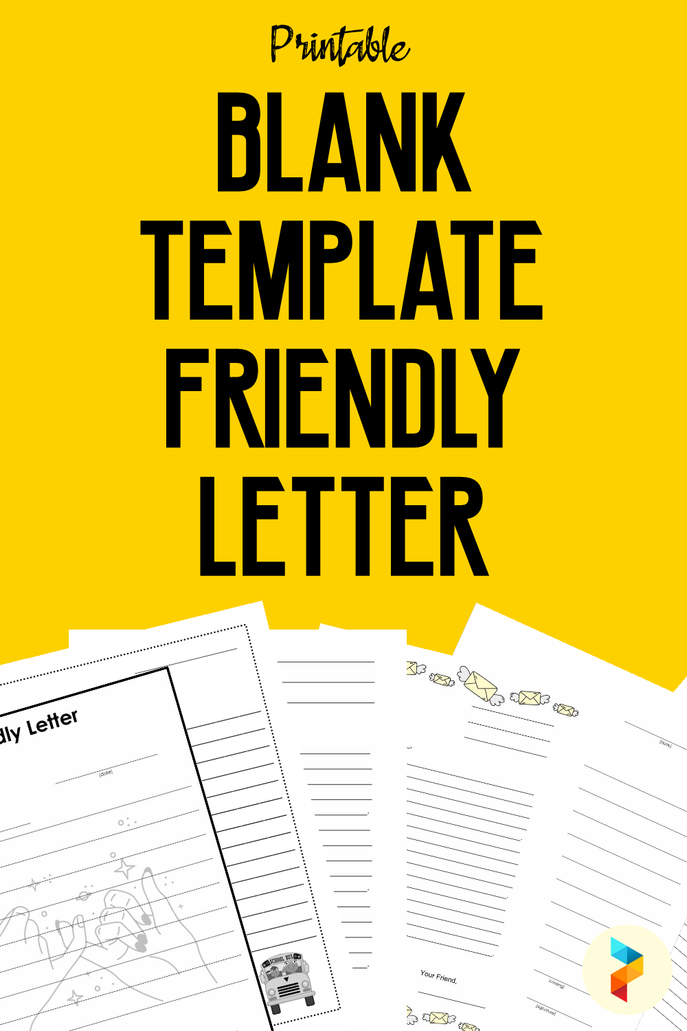 Printable Blank Template Friendly Letter
