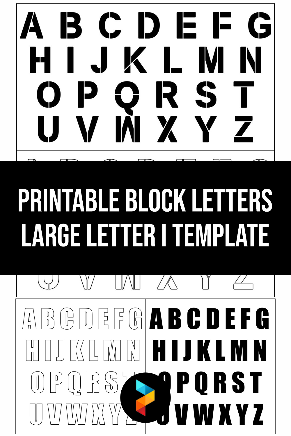 Printable Block Letters Large Letter I Template