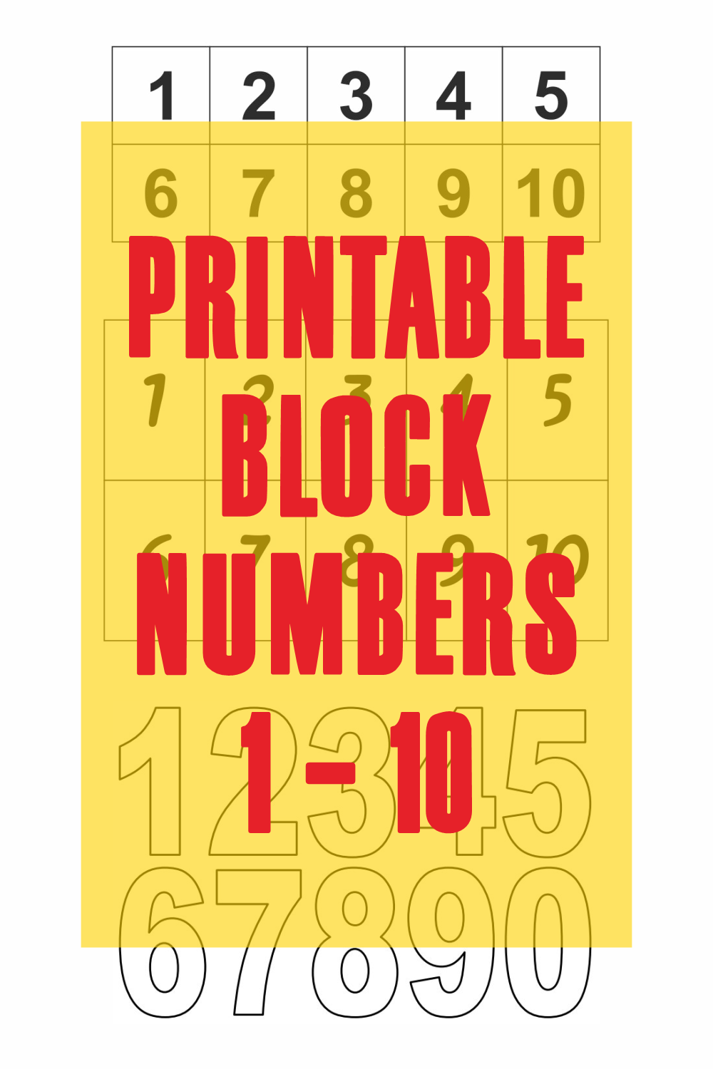 Block Numbers 1 10 10 Free PDF Printables Printablee