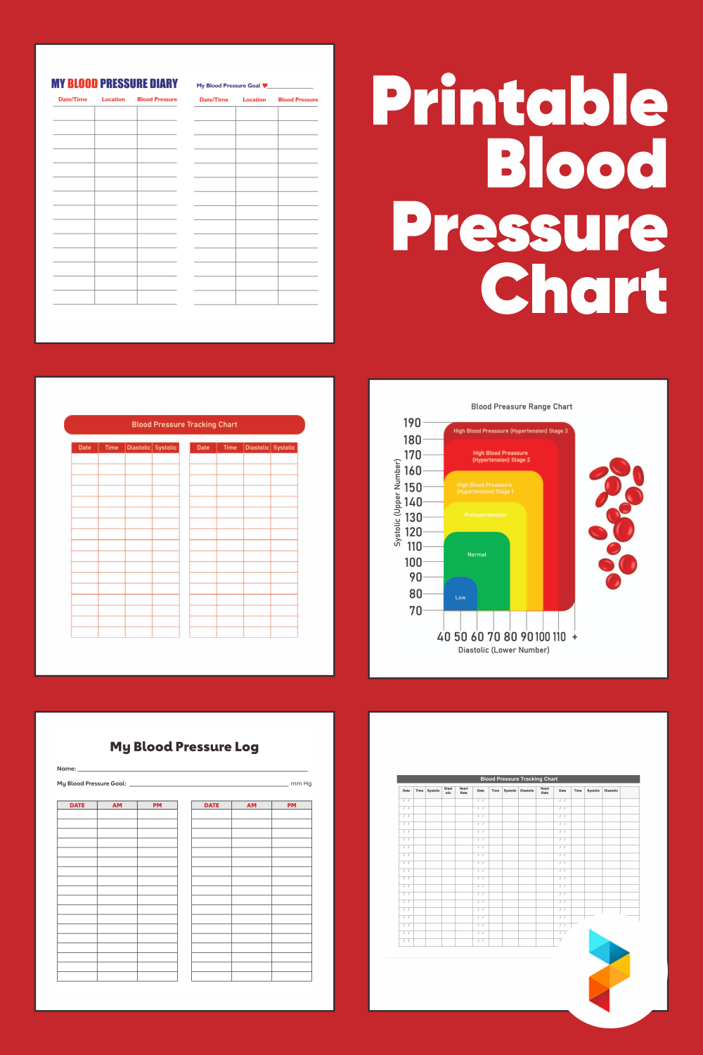 free a5 blood pressure log printable