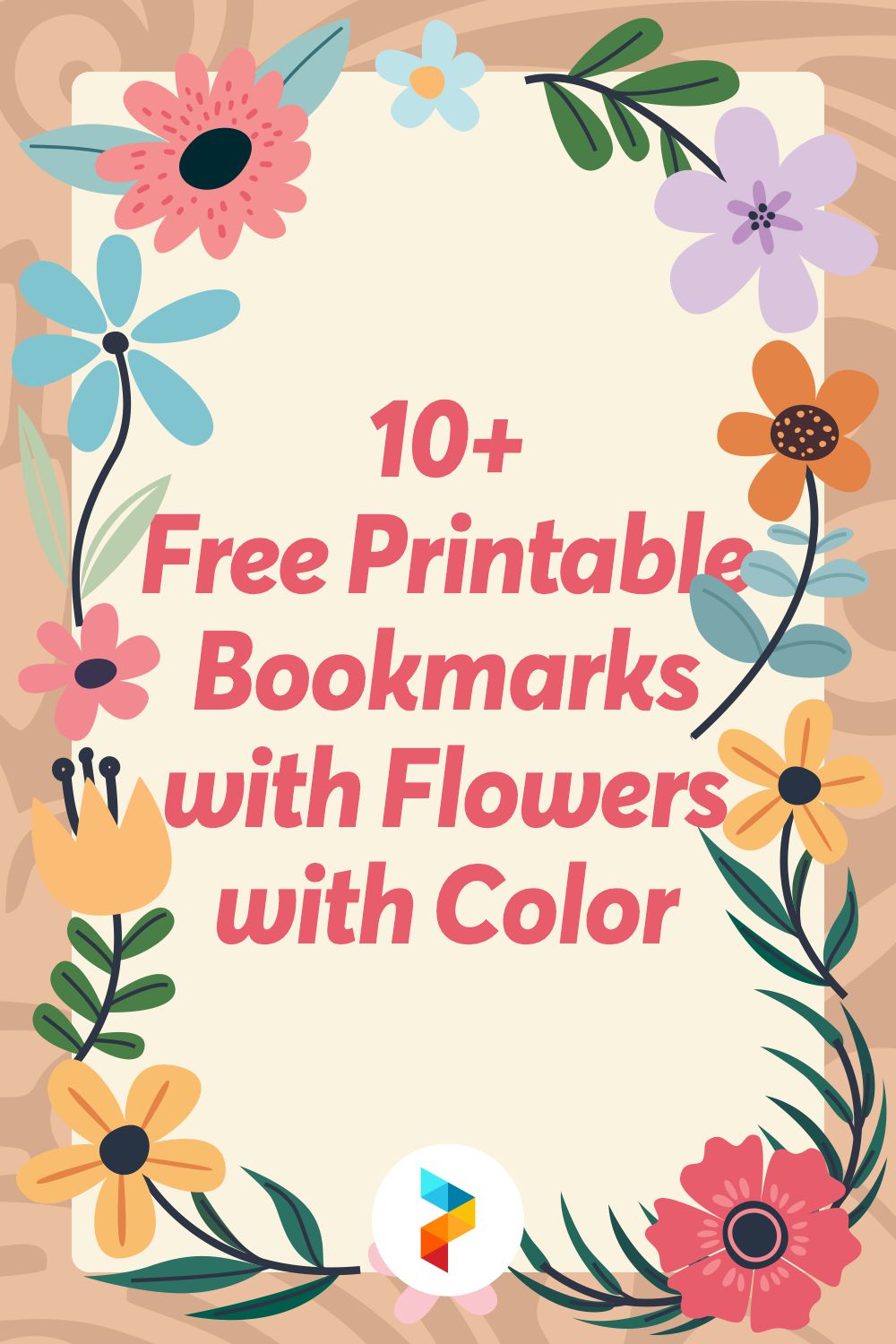 Bookmarks With Flowers With Color