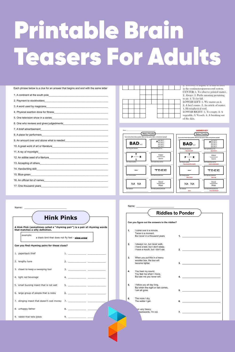 10 best printable brain teasers for adults printablee com