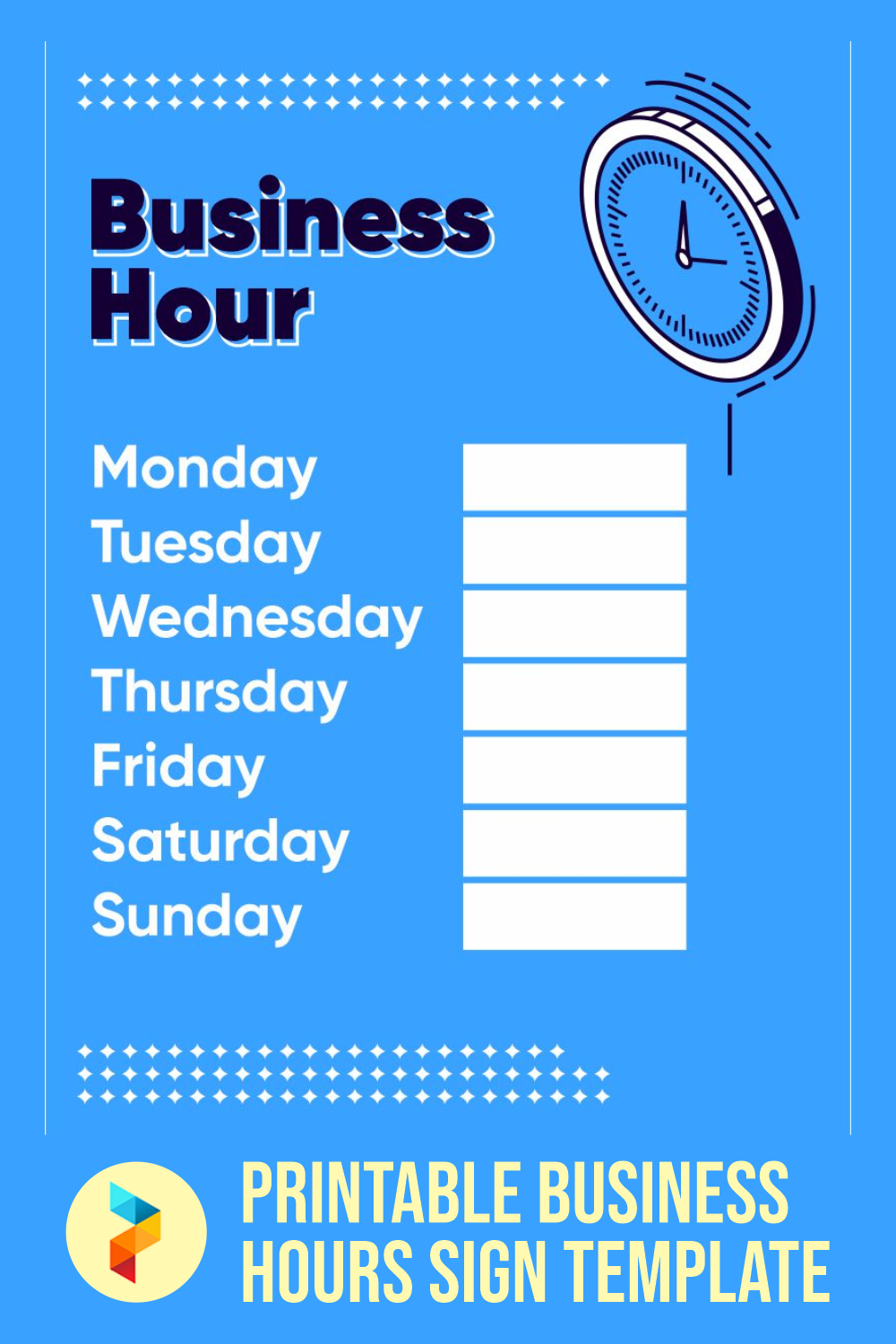 21 Best Free Printable Business Hours Sign Template - printablee.com With Regard To Hours Of Operation Template Microsoft Word