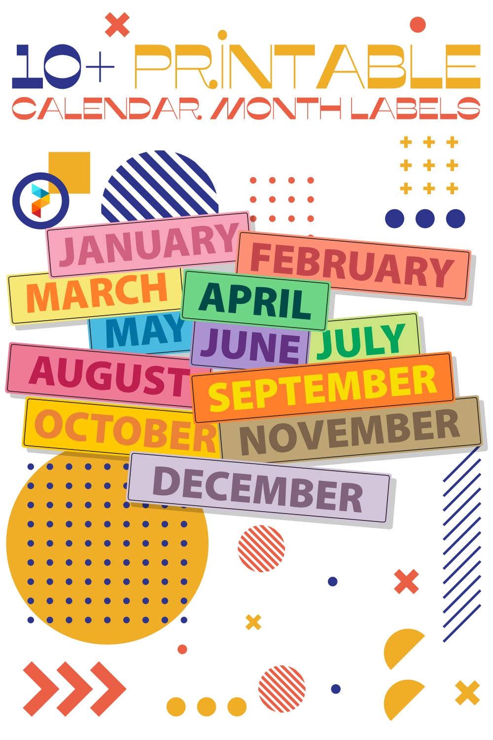 Printable Calendar Month Labels