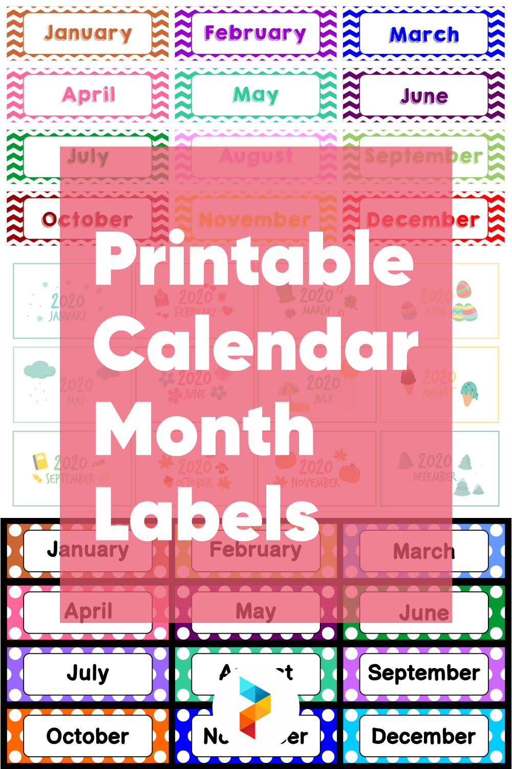 10 Best Printable Calendar Month Labels Printablee