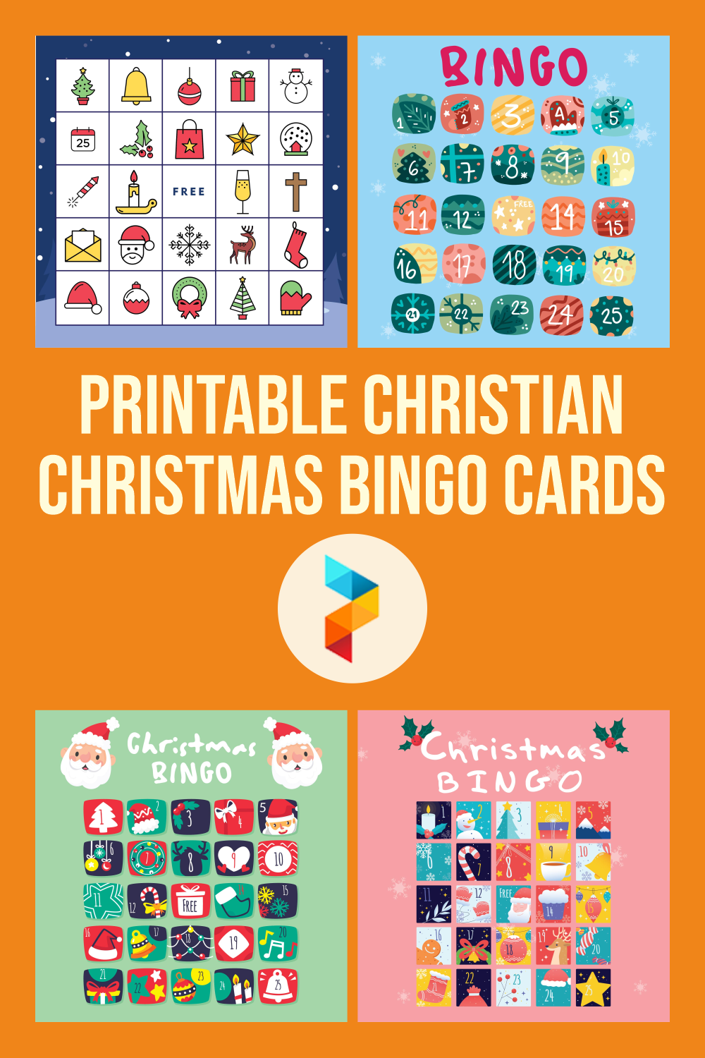 Printable Christian Christmas Bingo Cards