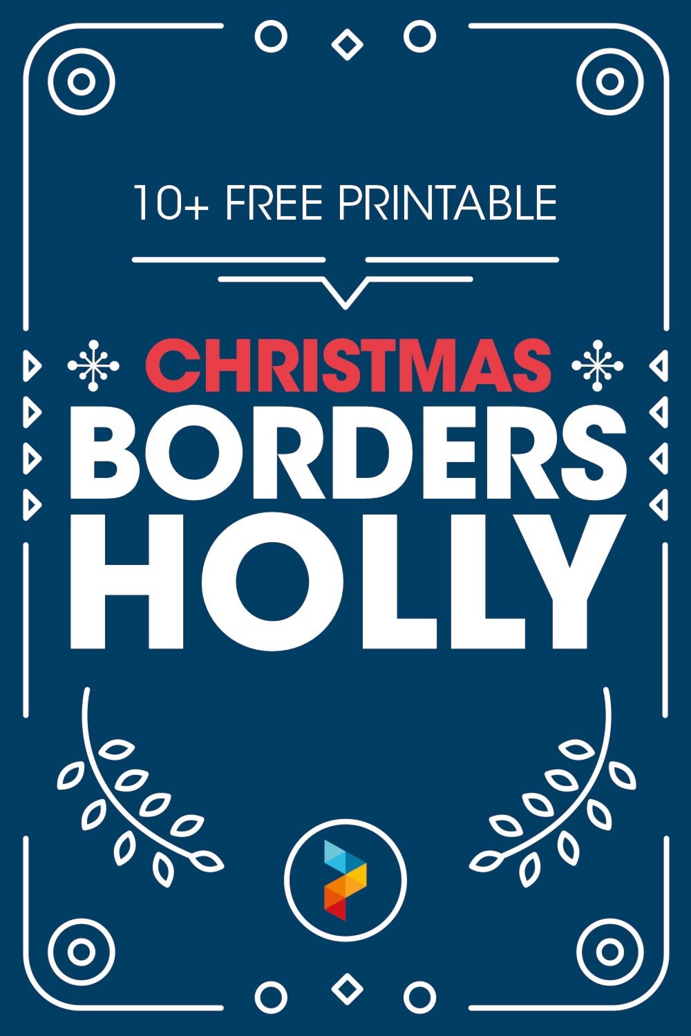 Printable Christmas Borders Holly