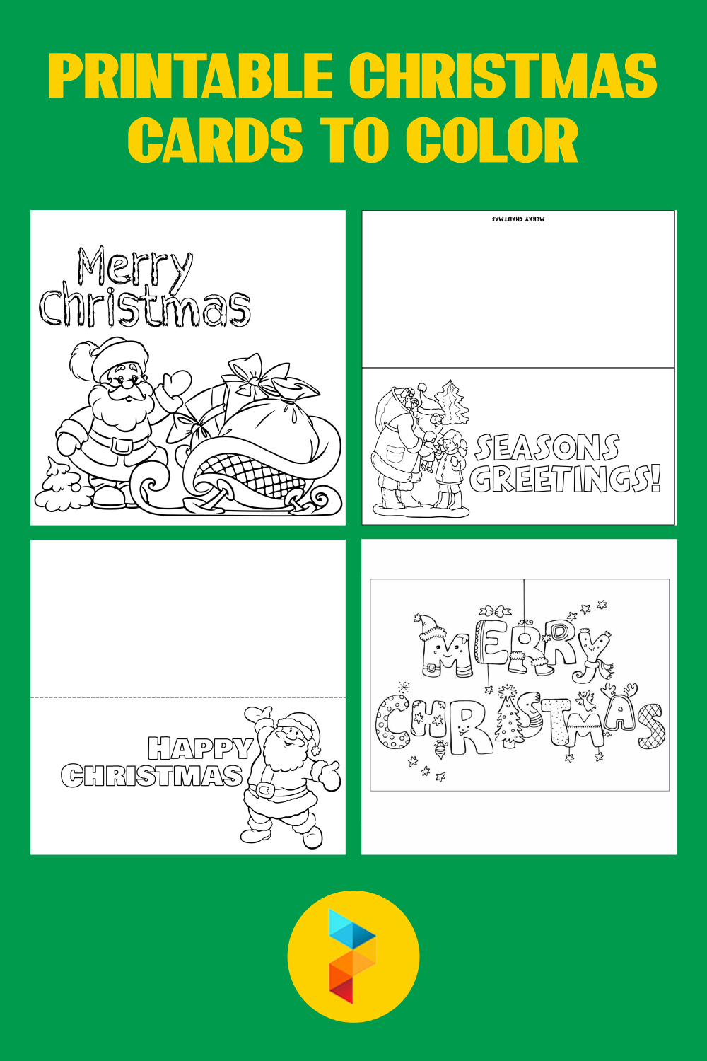 Printable Christmas Cards To Color