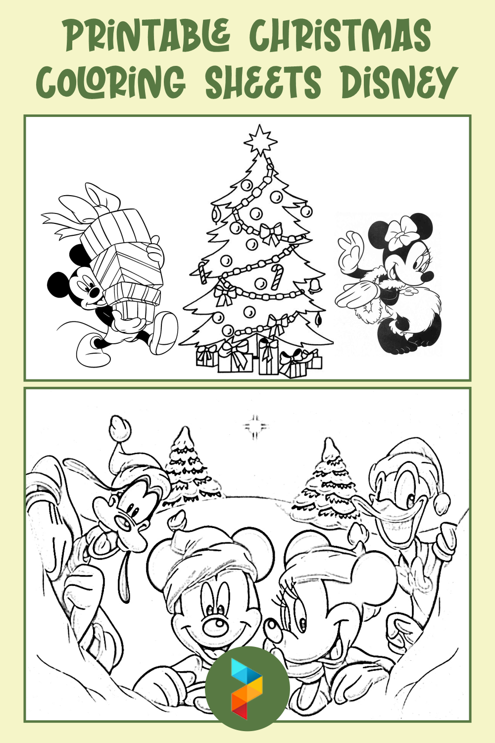 Christmas Coloring Sheets Disney