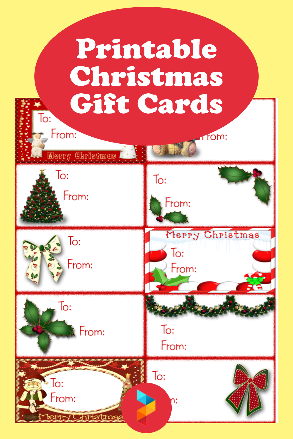 10 Best Free Printable Christmas Gift Cards PDF For Free At Printablee