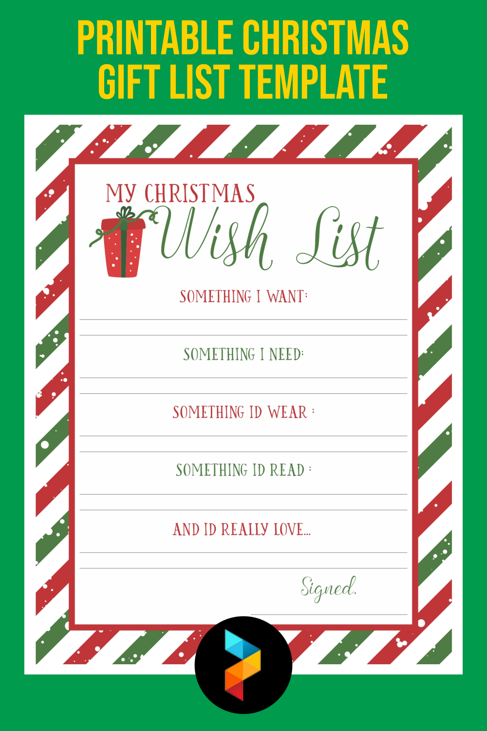 Printable Christmas Gift List Template