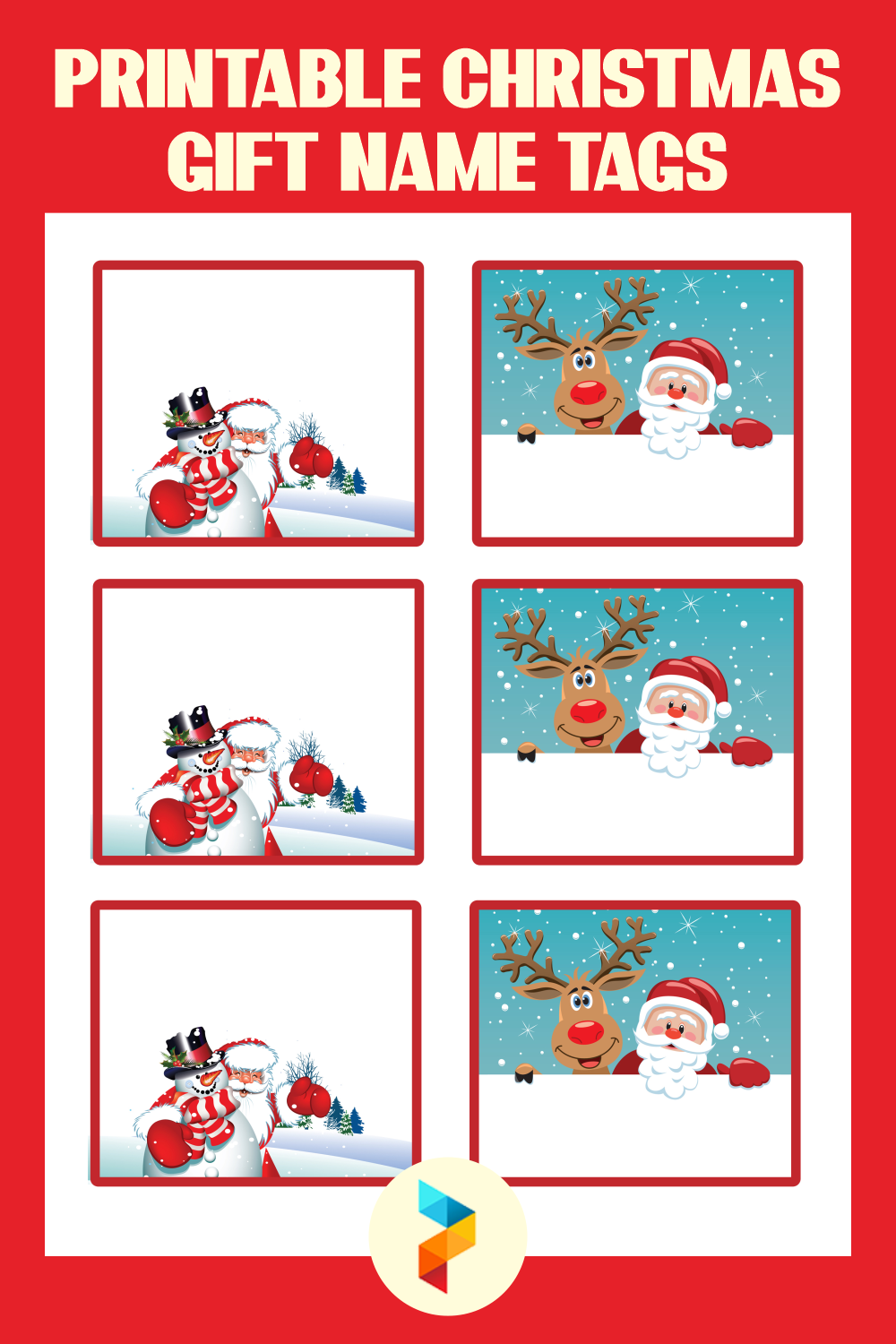 Printable Christmas Name Tags