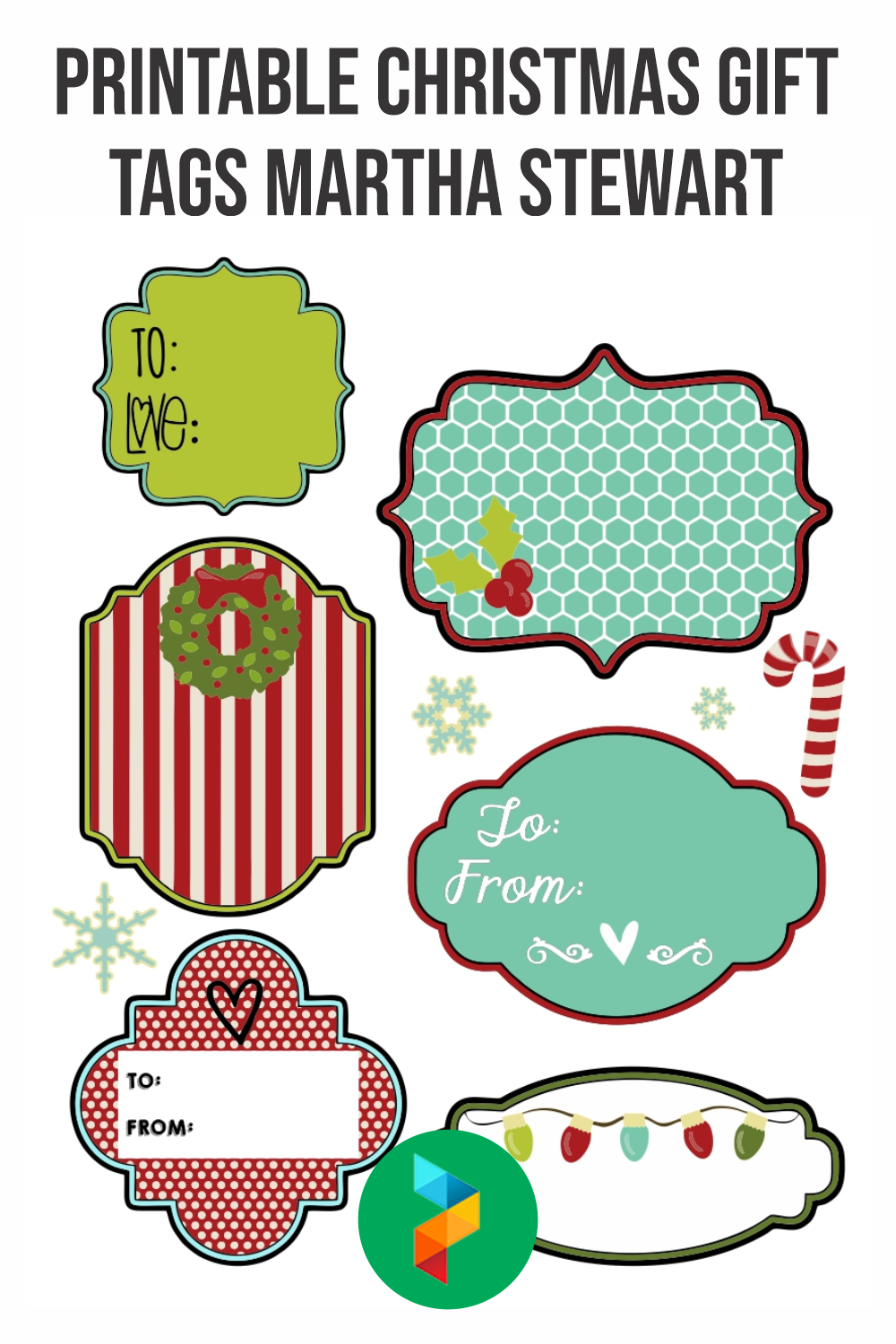 Christmas Gift Tags Martha Stewart 6 Free PDF Printables Printablee