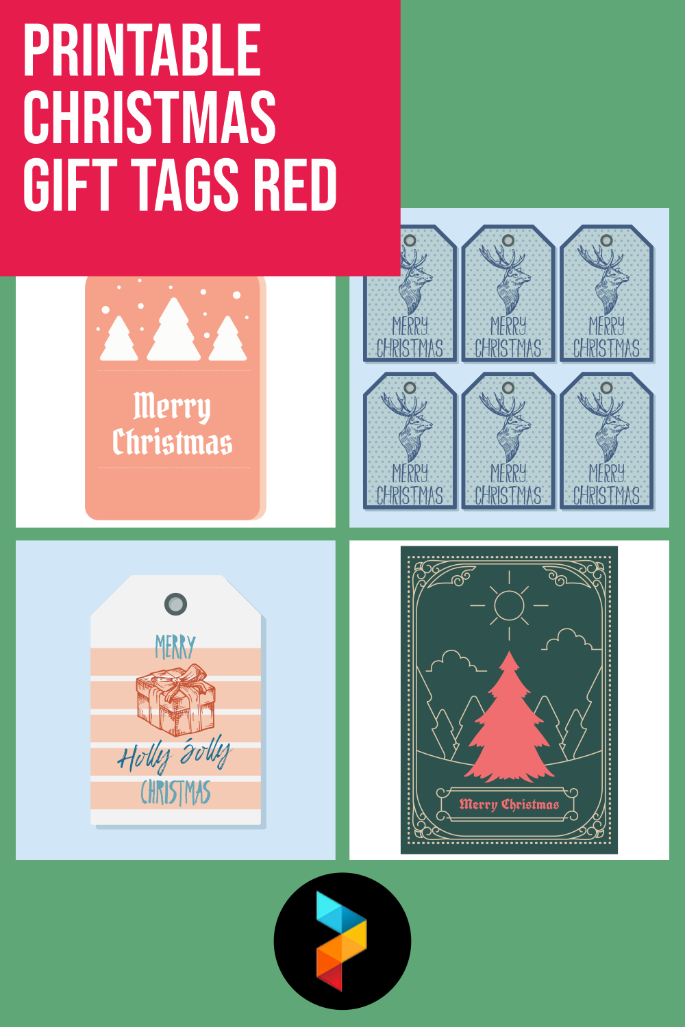 Christmas Gift Tags Red