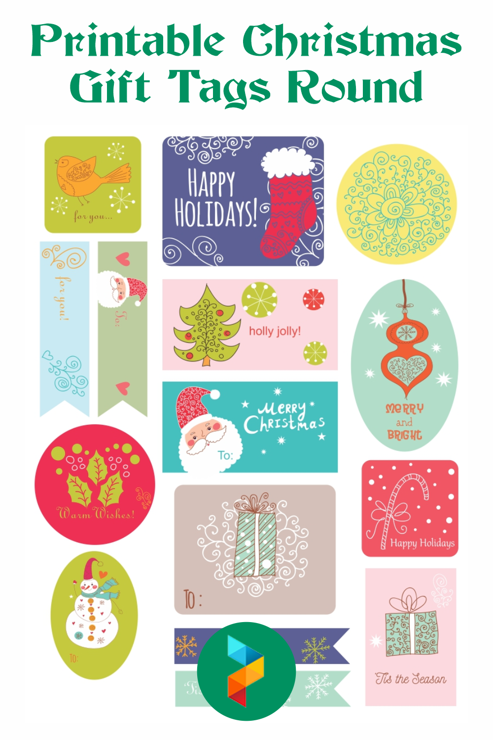 6 Best Free Printable Christmas Gift Tags Round - printablee.com