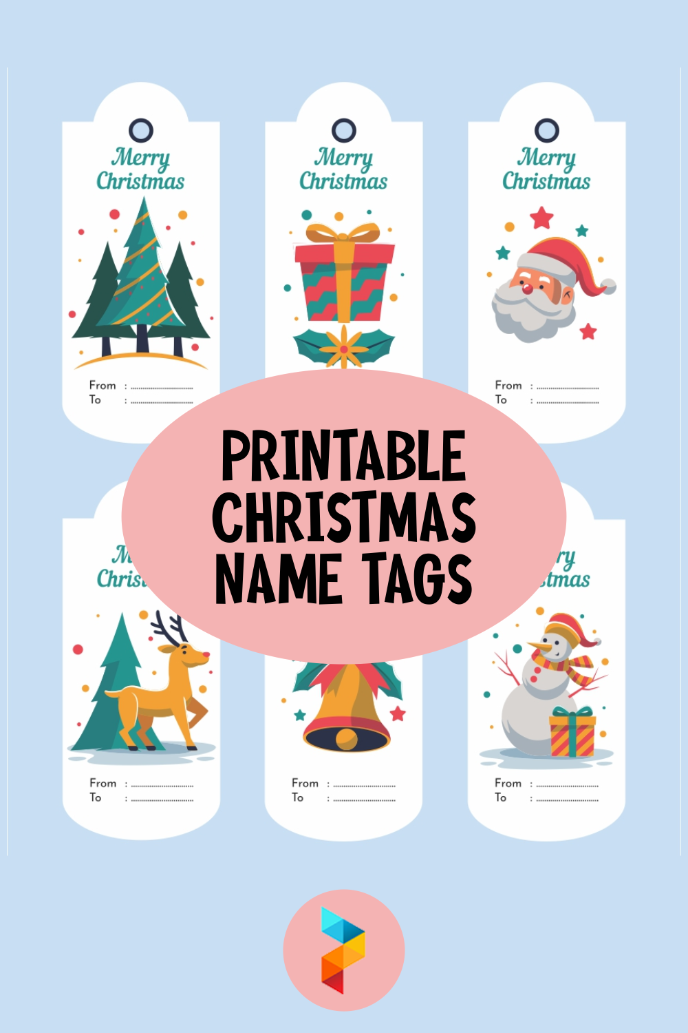 Printable Christmas Name Tags