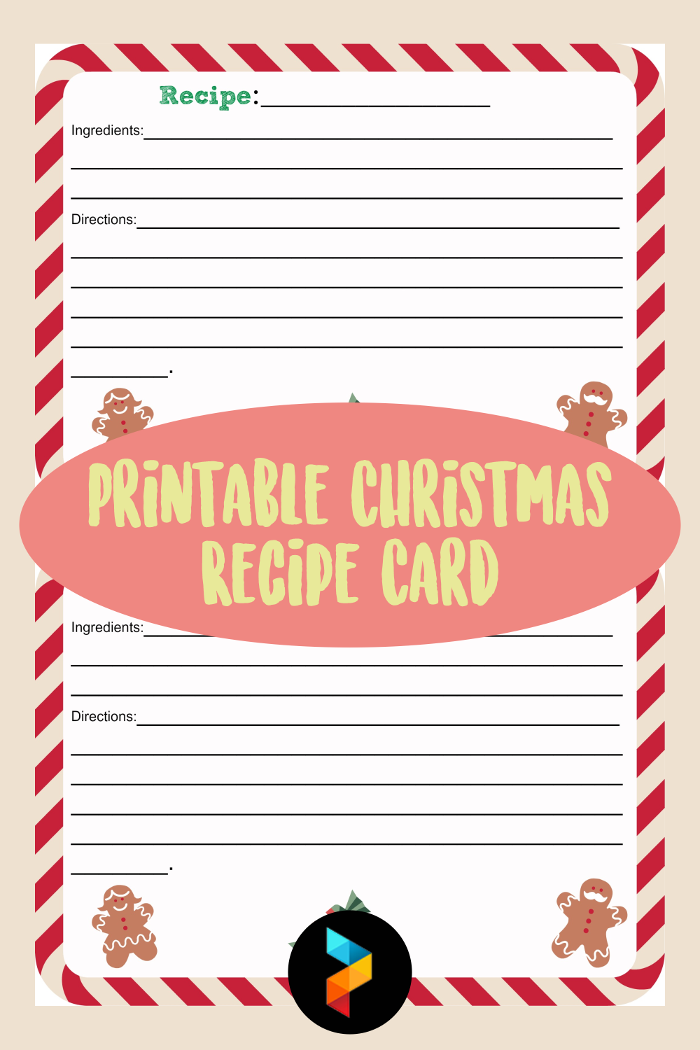 Free Christmas Recipe Card