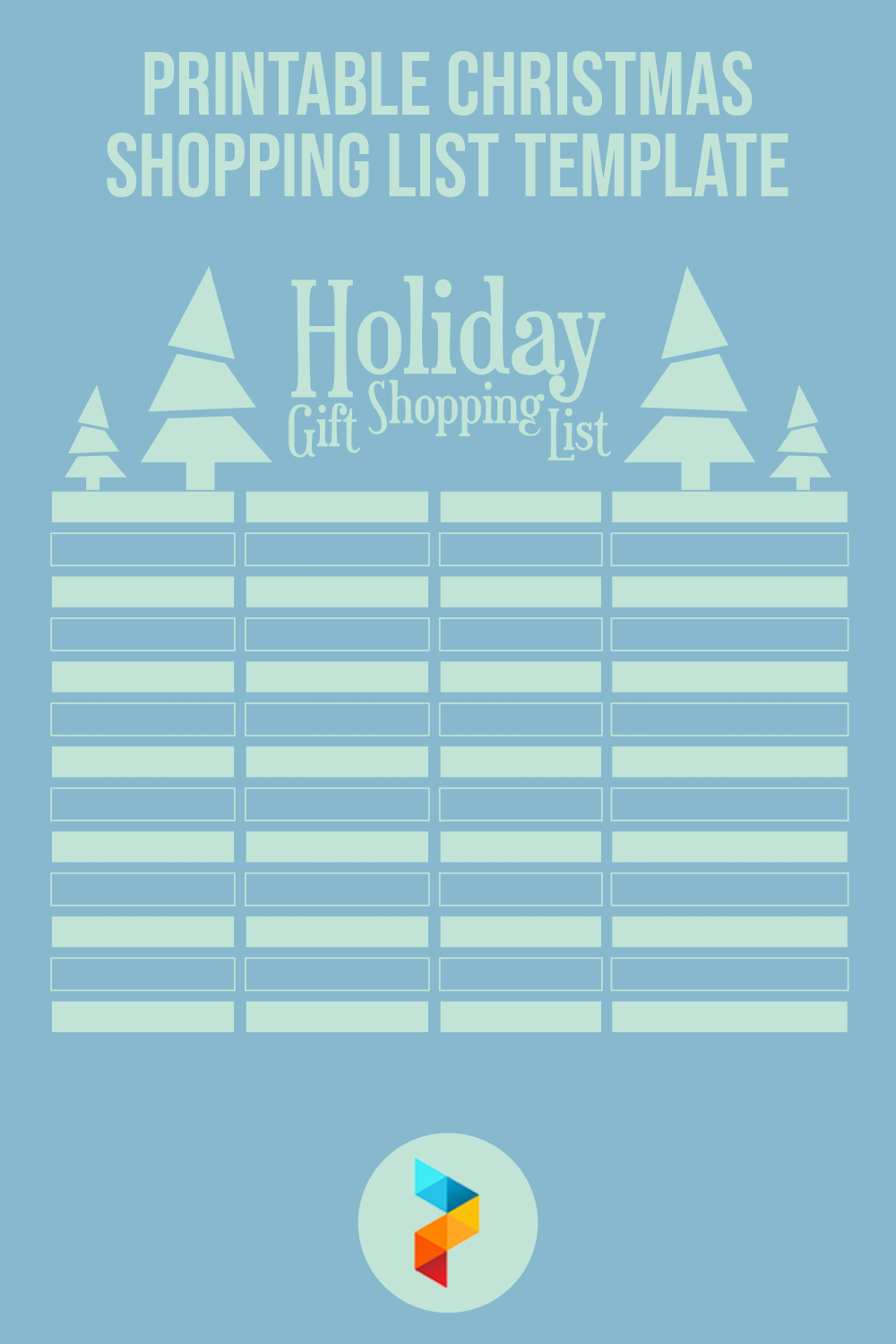 Christmas Shopping List Template