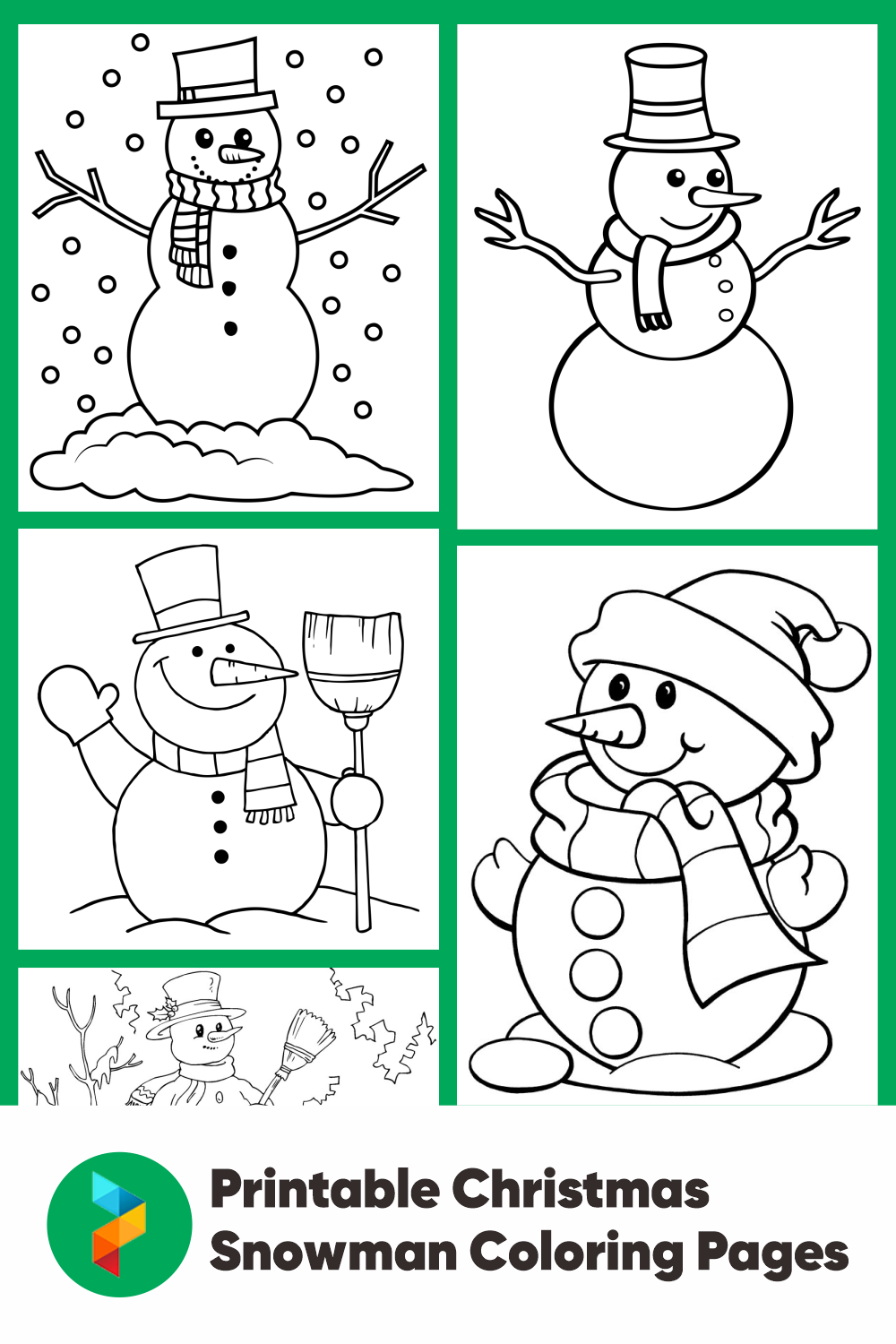 Christmas Snowman Coloring Pages