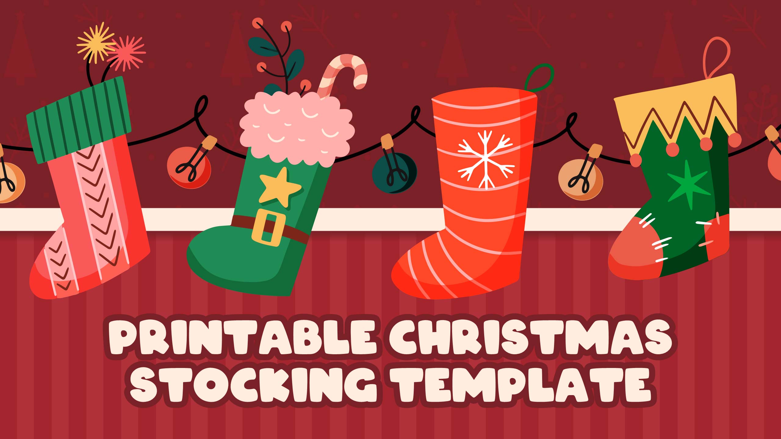 Printable Christmas Stocking Template