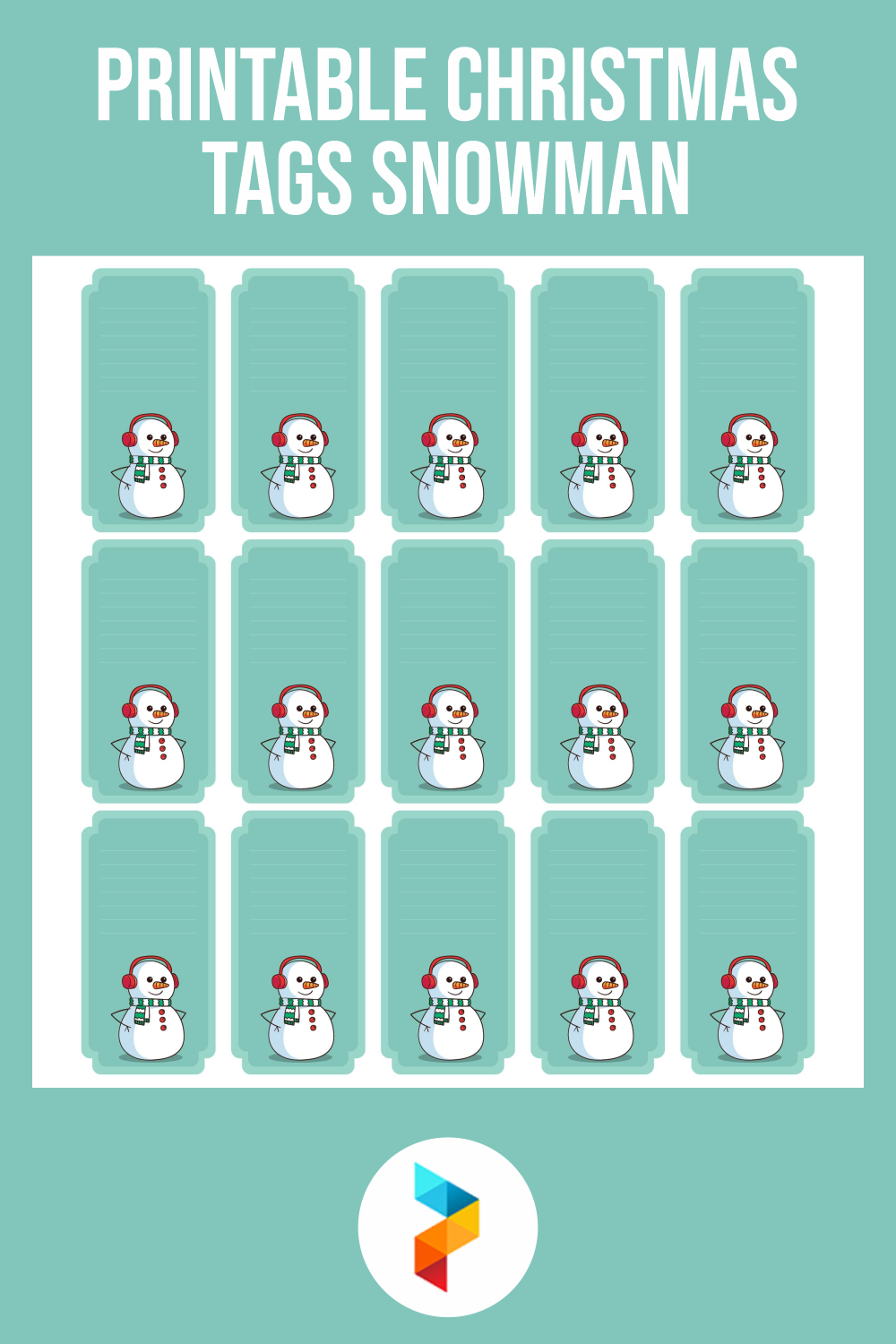 Printable Christmas Tags Snowman