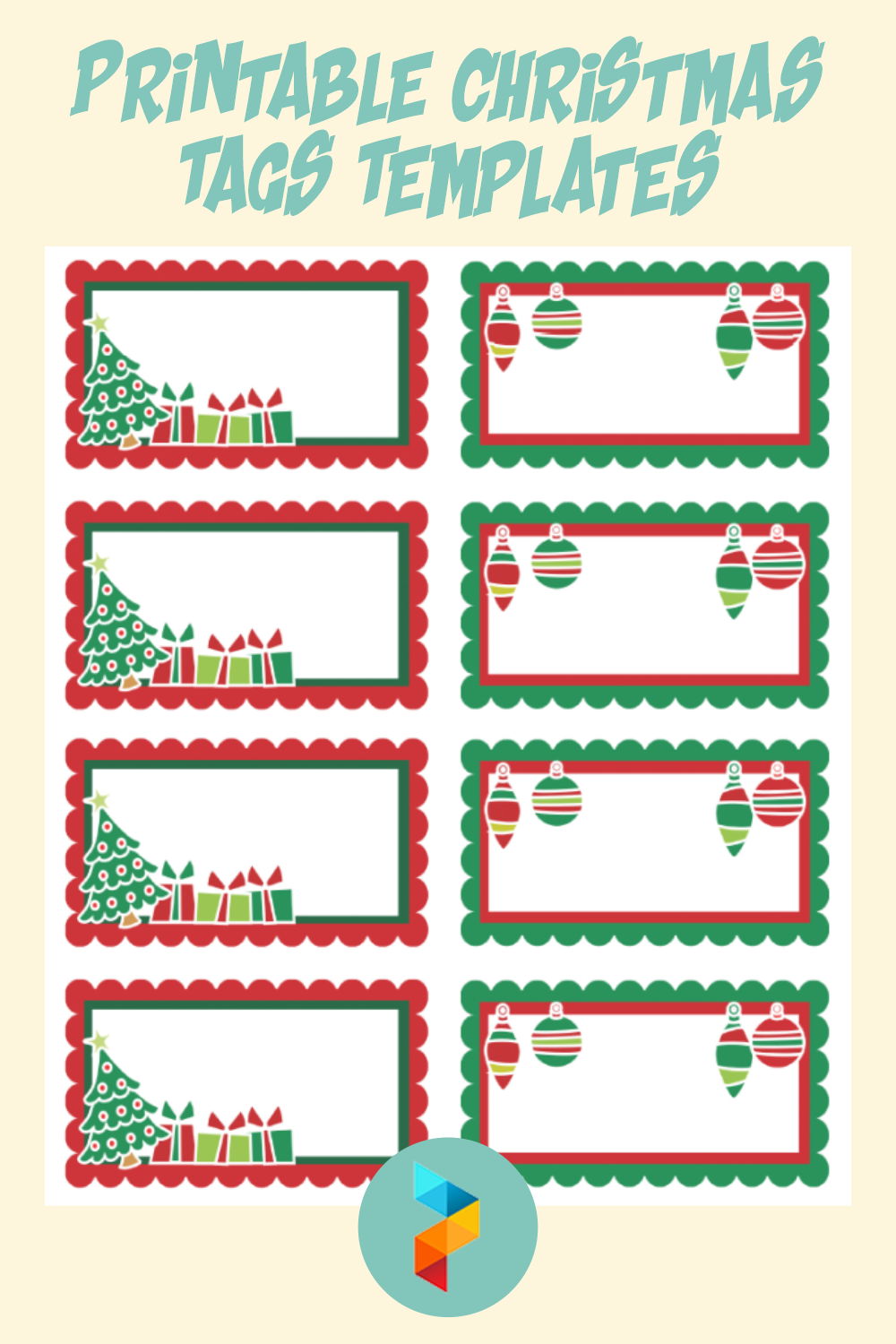 10 Best Free Printable Christmas Tags Templates PDF for Free at Printablee