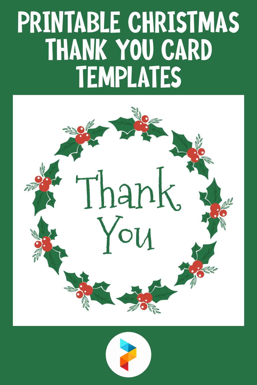 Printable Christmas Thank You Card Templates