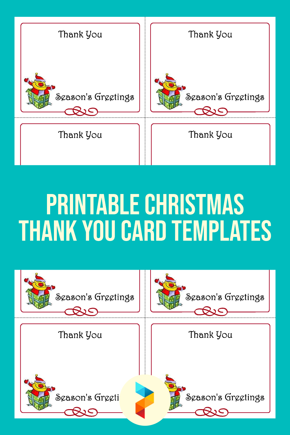 Christmas Thank You Card Templates