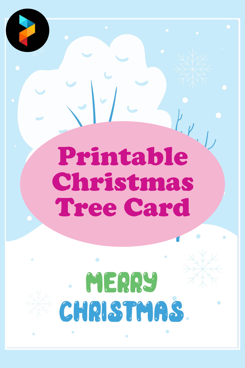 Printable Christmas Tree Card