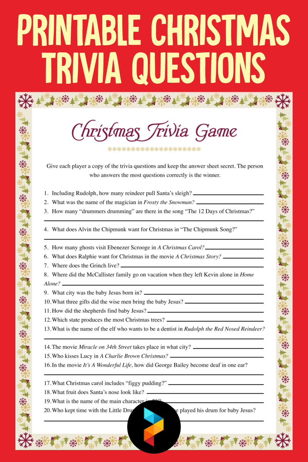 Christmas Trivia Questions Printable Free 2023 Cool Perfect Awesome