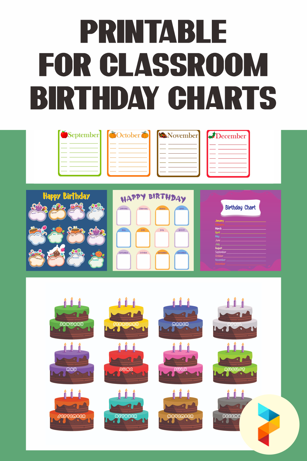 10 Best Printable For Classroom Birthday Charts