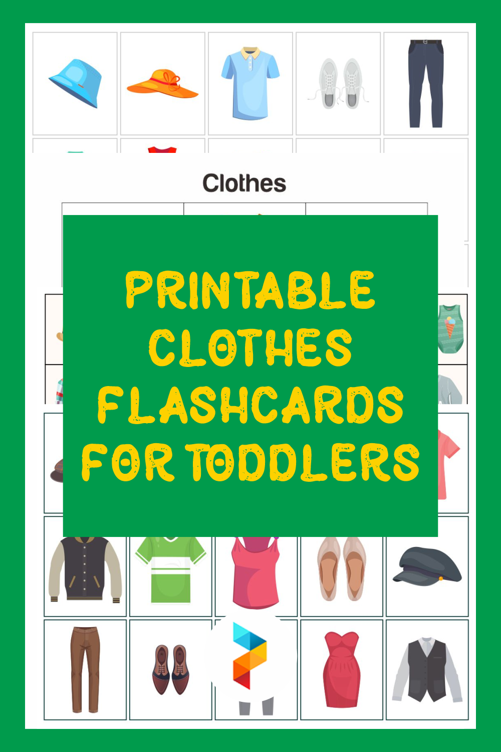 Summer Clothes Vocabulary Flashcards