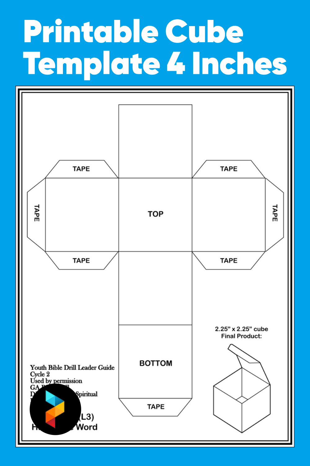 Cube Template 4 Inches 10 Free PDF Printables Printablee