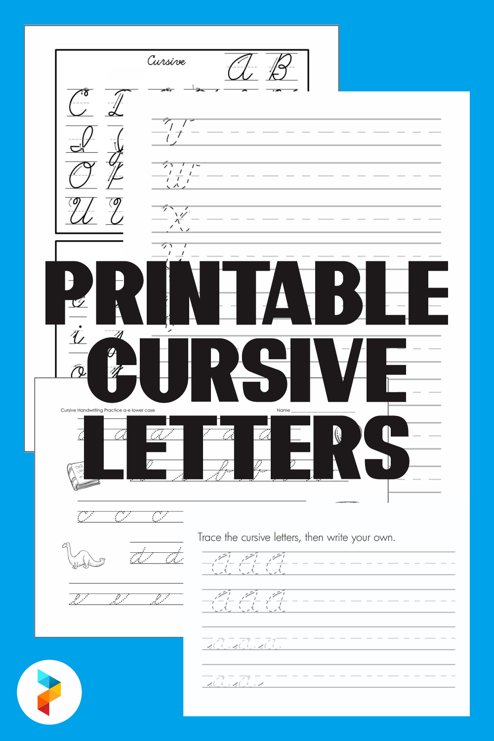 10 Best Free Printable Cursive Letters Printablee Com