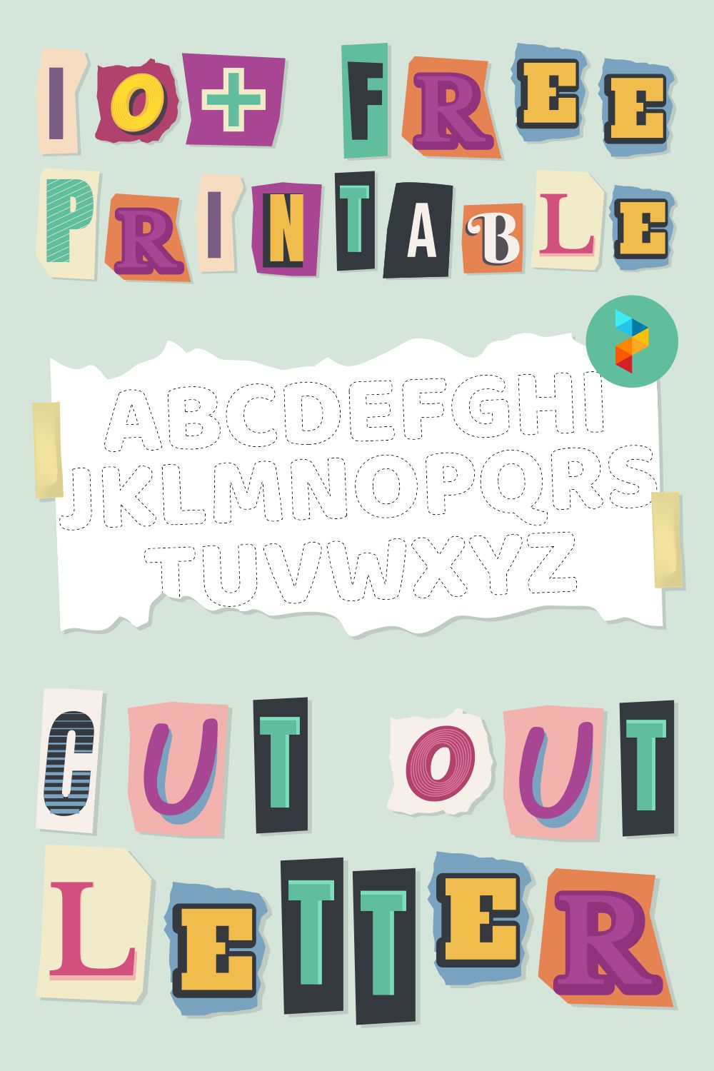 6” Bulletin Board Letters Printable Cut Out by Essential Educator