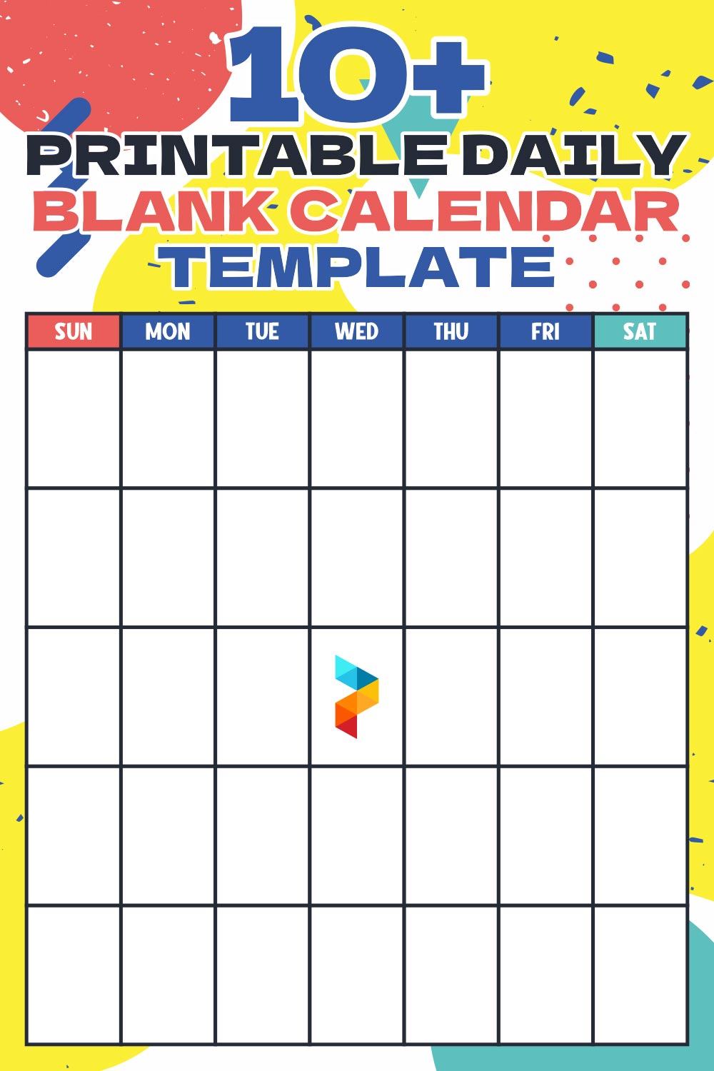Printable Daily Blank Calendar Template