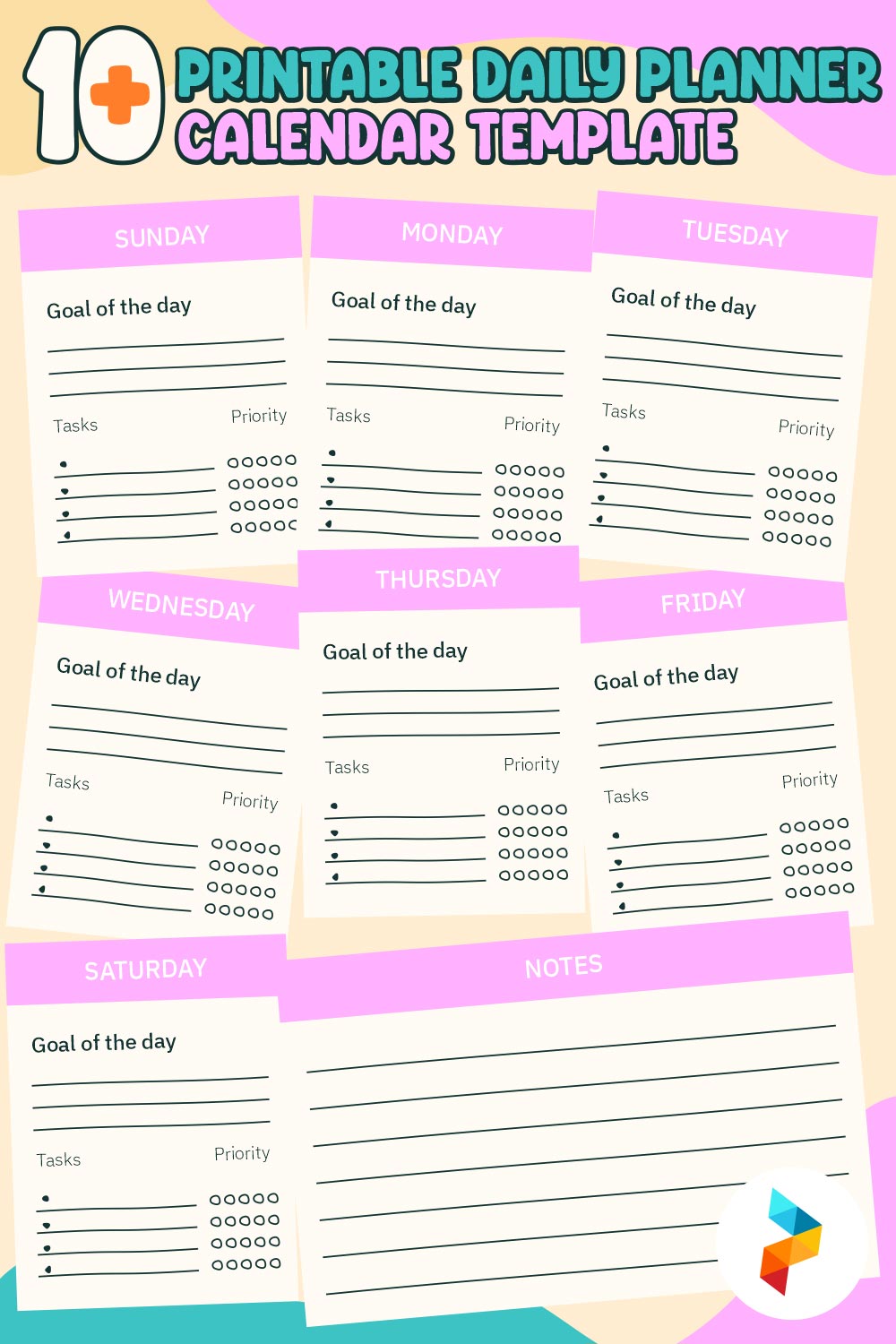 Daily Planner Calendar Template