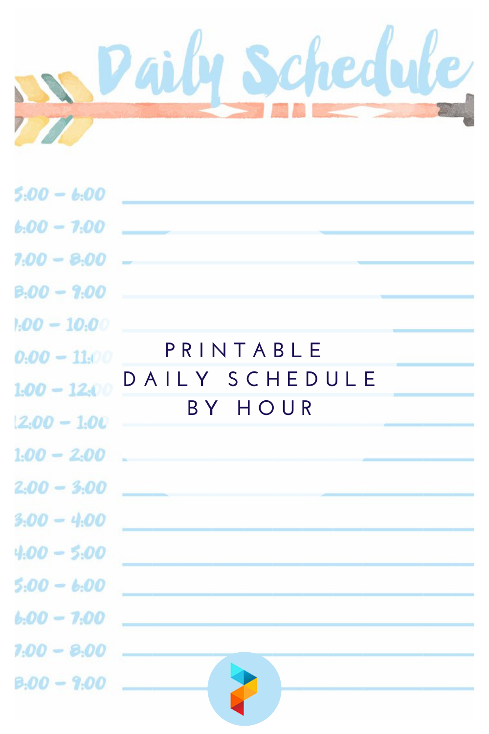 Daily Schedule By Hour - 10 Free PDF Printables | Printablee