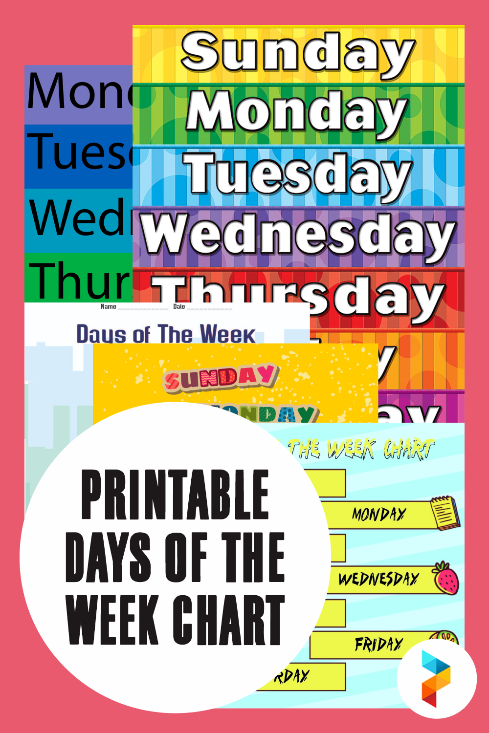 10 Best Printable Days Of The Week Chart - printablee.com