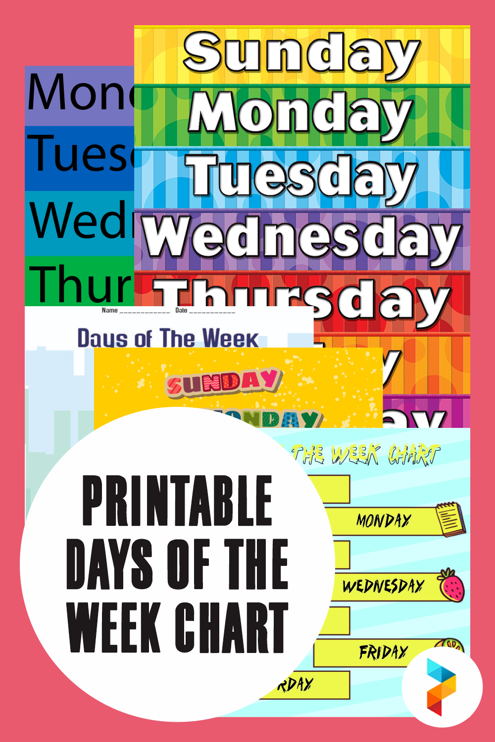 Printable Days Of The Week Chart