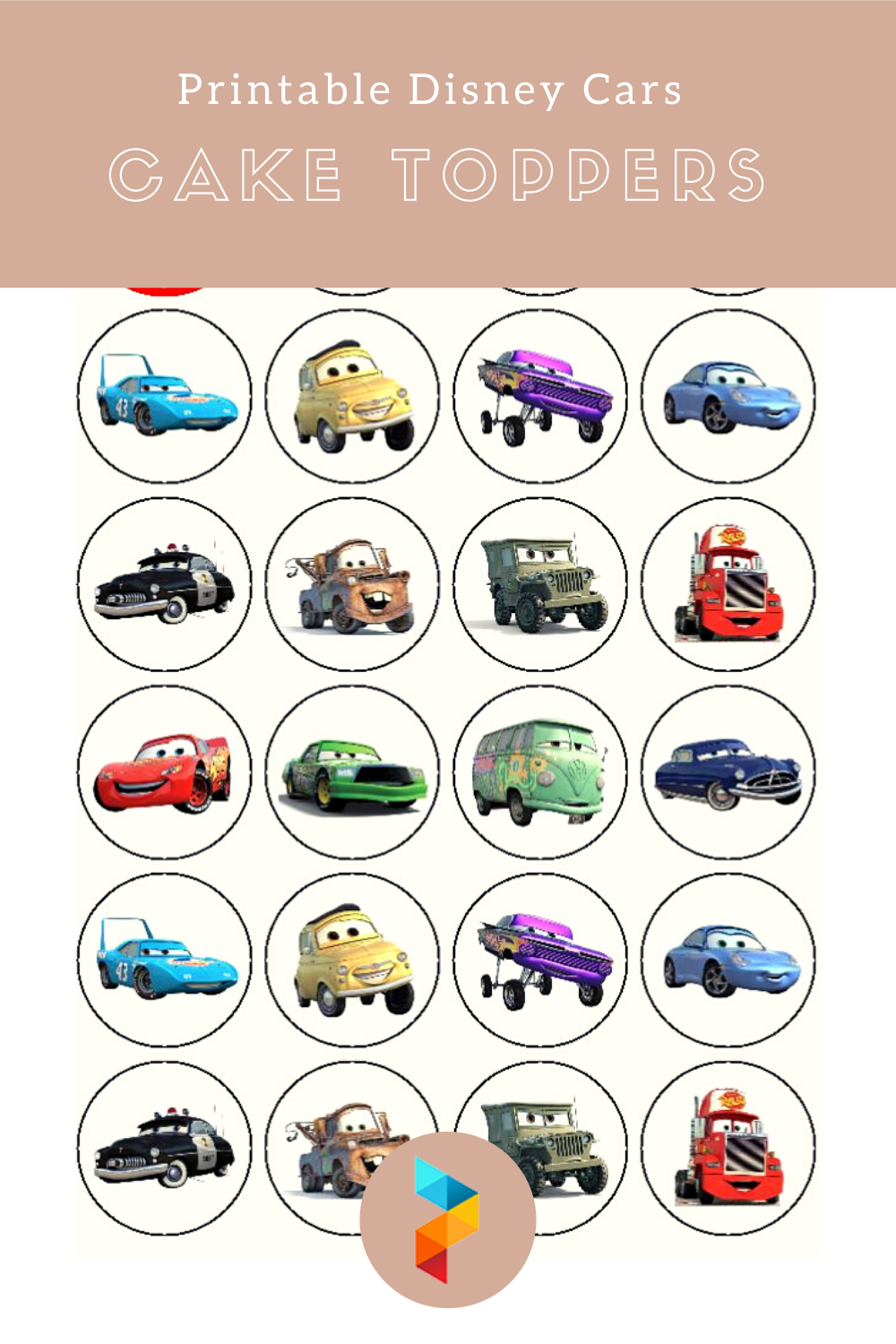 10 Best Printable Disney Cars Cake Toppers Printablee Com